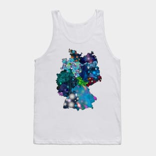 Spirograph Patterned Germany States Map Tank Top